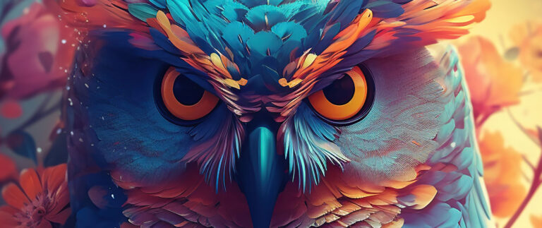 Ai Generated Owl Bird royalty-free stock illustration.